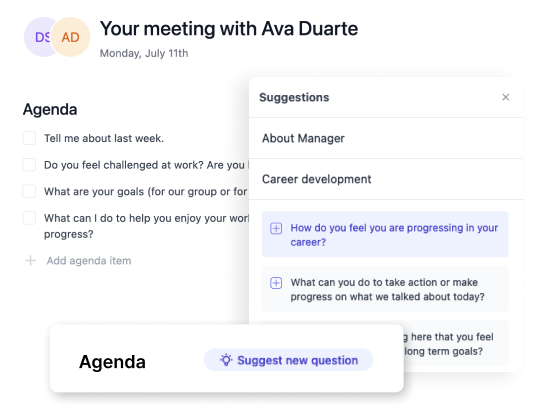 Review your meeting agenda